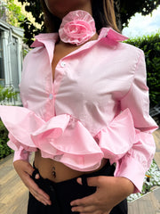 Camicetta cropped con choker