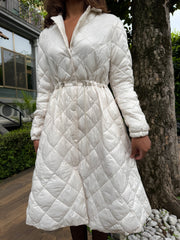 Piumino trapuntato stile couture