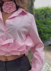 Camicetta cropped con choker